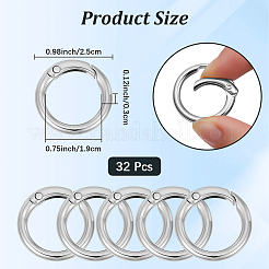 32Pcs Alloy Spring Gate Rings&nbsp;FIND-CN0002-50
