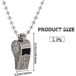 1pc Alloy Whistle Pendant Necklaces&nbsp;NJEW-CN0001-07
