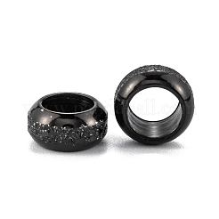 Frosted 201 Stainless Steel European Beads&nbsp;STAS-B020-13EB