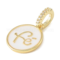Brass Micro Pave Clear Cubic Zirconia & Enamel Pendants&nbsp;CU-CBA6938-18G-02