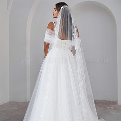 Polyester Mesh Bridal Veils&nbsp;AJEW-WH0696-304