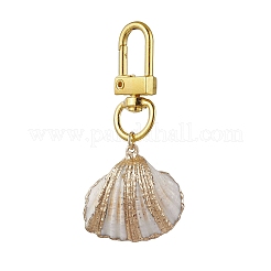Electroplate Shell Pendant Decorations&nbsp;HJEW-JM03070