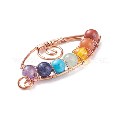 3pcs Natural & Synthetic Gemstone Pendants&nbsp;PALLOY-JF01400