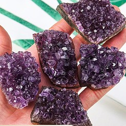 Natural Amethyst Irregular Raw Druzy Display Decorations&nbsp;PW-WG85295-01