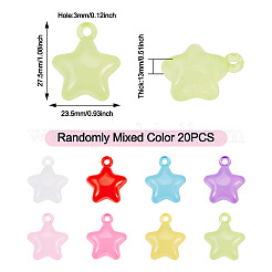 20Pcs Transparent Acrylic Pendants&nbsp;MACR-TADJ0001-05