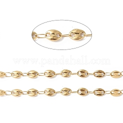Ion Plating(IP) 304 Stainless Steel Coffee Bean Link Chains&nbsp;CHS-E010-01G