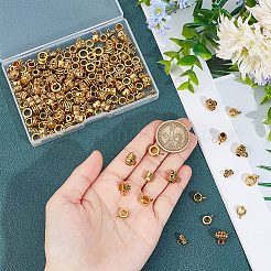 180Pcs 6 Style Tibetan Style Alloy Tube Bails&nbsp;FIND-HY0002-02