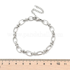 304 Stainless Steel Oval Link Chains Bracelets for Men & Women&nbsp;BJEW-D042-45P