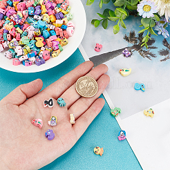 240Pcs 6 Style Handmade Polymer Clay Beads&nbsp;CLAY-AR0001-28