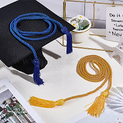 2Pcs 2 Colors Polyester Doctoral Cap Graduation Tassel Pendant Hanging&nbsp;FIND-CP0003-38A