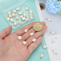 30Pcs Natural Cultured Freshwater Pearl Connector Charms&nbsp;PALLOY-ME00009