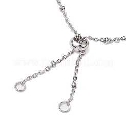 Non-Tarnish 304 Stainless Steel Satellite Chain Slider Bracelet Making&nbsp;AJEW-JB01246-02