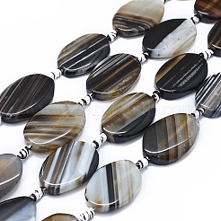 Natural Banded Agate/Striped Agate Beads Strands&nbsp;G-I245-58C