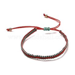 Polyester Braided Bracelet with CCB Plastic Beads&nbsp;BJEW-A099-05