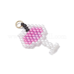 Glass Seed Beaded Pendants&nbsp;PALLOY-MZ00913-03
