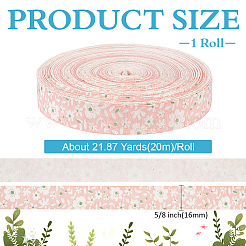 Flower Cotton Ribbon&nbsp;OCOR-WH0109-115A