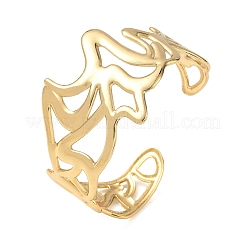 304 Stainless Steel Cuff Bangles for Women&nbsp;SA-CBAEBCF-01G-A