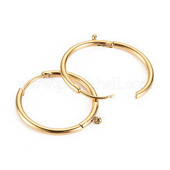 316 Surgical Stainless Steel Huggie Hoop Earring Findings&nbsp;X-STAS-S116-257A-G