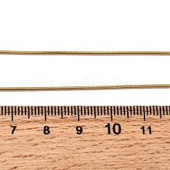 1MM 304 Stainless Steel Round Snake Chain Necklaces for Women&nbsp;NJEW-Z091-10G