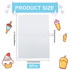 6Pcs Rectangle Plastic Printable Heat Shrink Sheets Film&nbsp;DIY-SP0003-57A-01