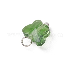 7Pcs Glass Butterfly Charms&nbsp;PALLOY-JF03227-02