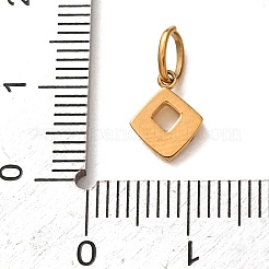 304 Stainless Steel Micro Pave Clear Cubic Zirconia Charms&nbsp;CU-CBA703A-07G