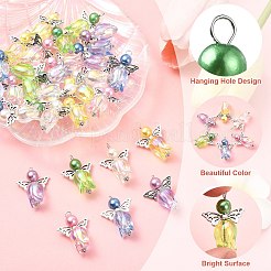 30pcs Alloy & Glass & Acrylic Pendant&nbsp;PALLOY-CJ00130