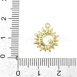 Brass Micro Pave Clear Cubic Zirconia Pendants&nbsp;KK-L238-17G