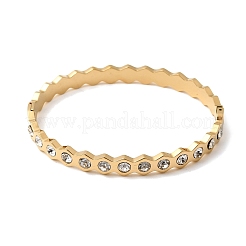 304 Stainless Steel & Rhinestone Bangles for Women&nbsp;BJEW-H644-03G
