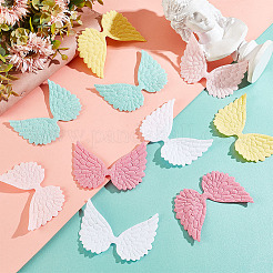 AHADEMAKER 50Pcs 5 Colors Cloth Embossed Wing Ornament Accessories&nbsp;FIND-GA0002-54