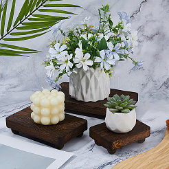 3Pcs 3 Sizes Wood Display Riser Trays for Desktop Organizer&nbsp;ODIS-WH0043-280