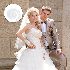 5 Yards Polyester Pleated Lace Ribbon&nbsp;OCOR-FH0001-33A