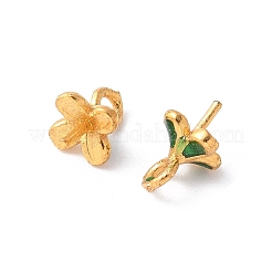 Brass Enamel Eye Pin Peg Bails&nbsp;KK-K399-07A-G
