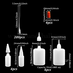 4Pcs Plastic Squeeze Bottles&nbsp;AJEW-GA0009-04