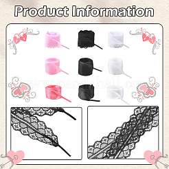 9 Pairs 9 Styles Polyester/Organza Shoelaces&nbsp;AJEW-SP0003-94