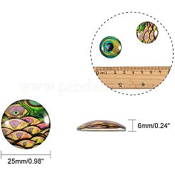 Flatback Glass Cabochons for DIY Projects&nbsp;GGLA-PH0005-09B