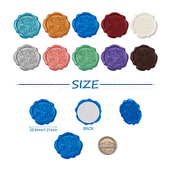 20Pcs 10 Colors Adhesive Wax Seal Stickers&nbsp;DIY-TA0003-49