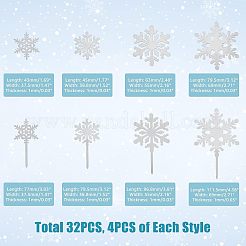 8 Sets 2 Style Acrylic Mirror Cake Toppers&nbsp;DIY-FH0004-90B