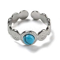 304 Stainless Steel Open Cuff Rings&nbsp;STAS-Z060-15P