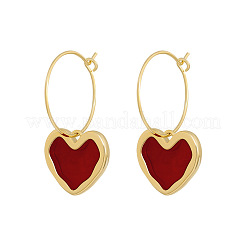Alloy Enamel Hoop Earrings&nbsp;FS-WG9C10F-01