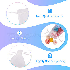 50Pcs Organza Bags Jewellery Storage Pouches Wedding Favour Party Mesh Drawstring Gift&nbsp;OP-TA0001-16E