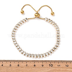 304 Stainless Steel Pave Clear Cubic Zirconia Tennis Bracelets&nbsp;BJEW-G754-03G-04