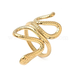 304 Stainless Steel Open Cuff Rings for Women&nbsp;RJEW-Z103-01G-03