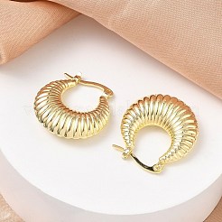 Brass Hoop Earrings for Women&nbsp;KK-CBAD851-42G