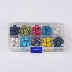 Round Polymer Clay Rhinestone Beads&nbsp;RB-X0010