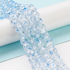 Baking Paint Transparent Glass Bead Strands&nbsp;DGLA-R053-02C