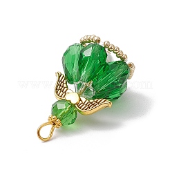 Faceted Glass Pendants&nbsp;PALLOY-MZ00582-09