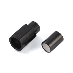 304 Stainless Steel Magnetic Clasps with Glue-in Ends&nbsp;STAS-K282-01B-EB