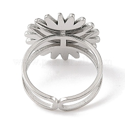 304 Stainless Steel Enamel Open Cuff Rings for Women&nbsp;RJEW-F166-42P-01