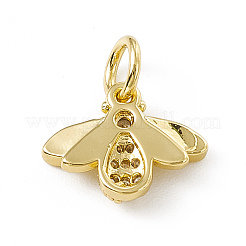 Brass Micro Pave Cubic Zirconia Charms&nbsp;ZIRC-F132-40G